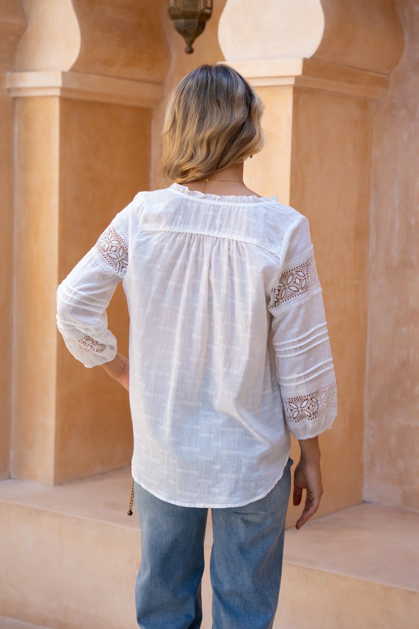 HEYCHIC Islen Lace Blouse (White)