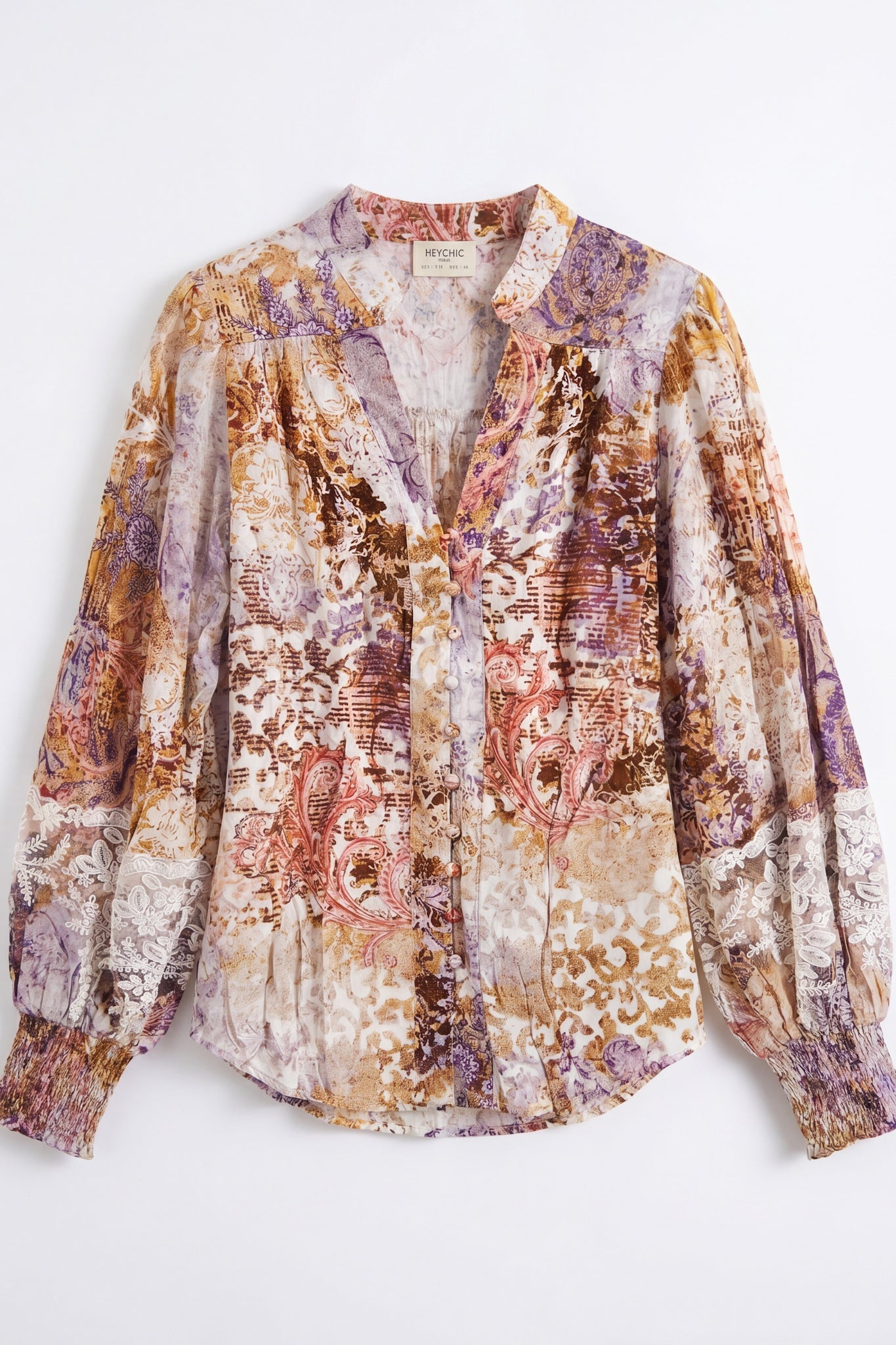 HEYCHIC Lia Purple Blouse (Floral)