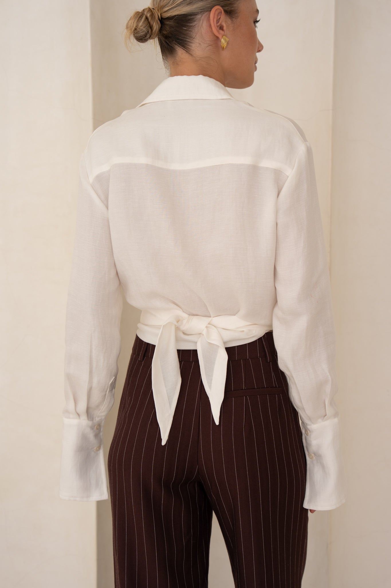 HEYCHIC Luma Wrap Shirt (White)