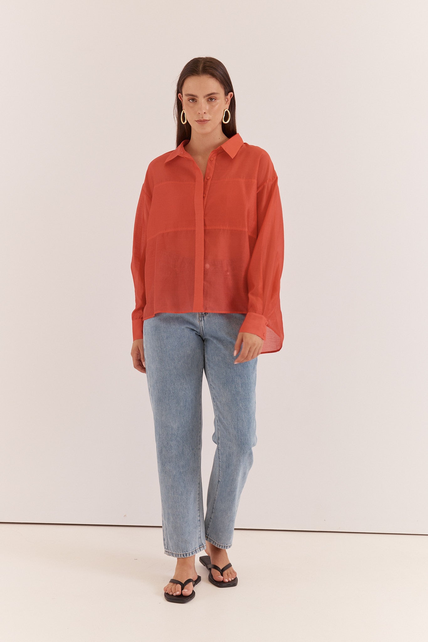 Image of Jeans. Product name - Kalani Straight Leg Jean 90'S Blue Wash in 90'S Blue Wash colour by brand - Sass Clothing