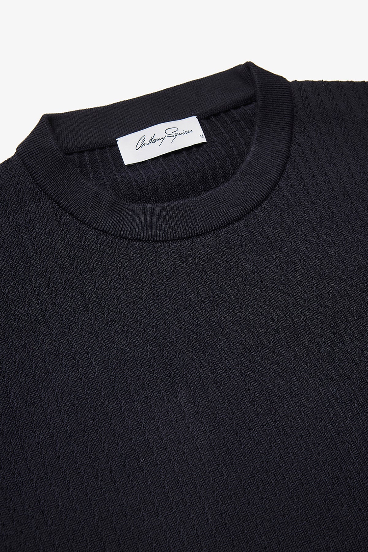 Anthony Squires Braided Knit Tee Navy (Blue)