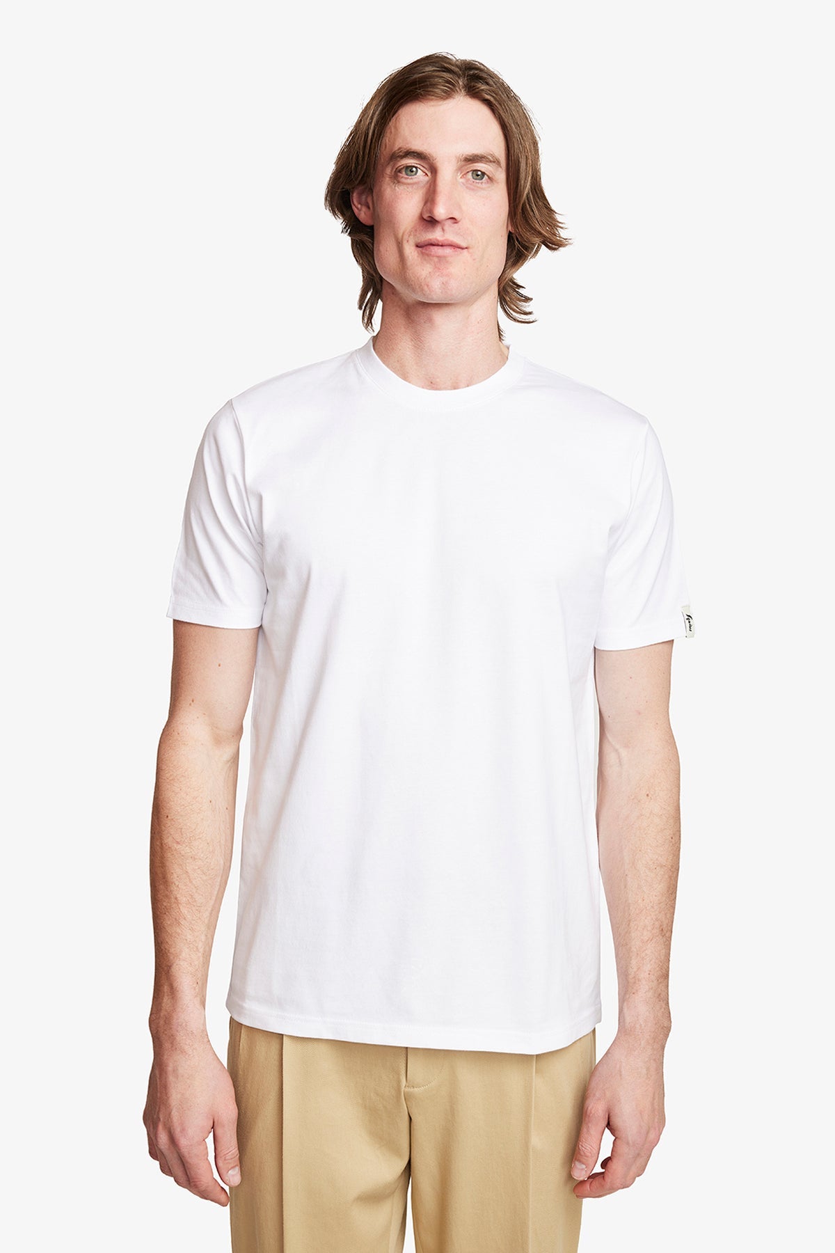 Image of T-Shirts. Product name - Edan White in White colour by brand - Anthony Squires