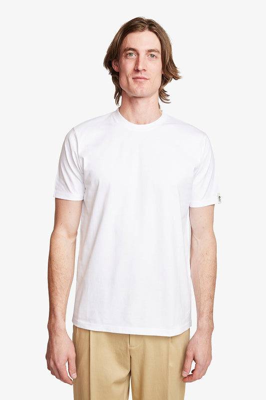 Image of T-Shirts. Product name - Edan White in White colour by brand - Anthony Squires