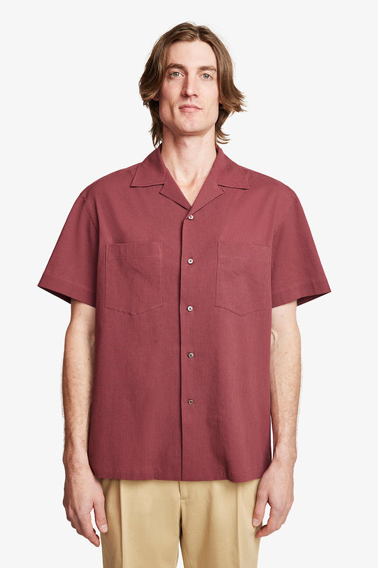 Image of Shirts. Product name - Pad Burgundy in Burgundy colour by brand - Anthony Squires