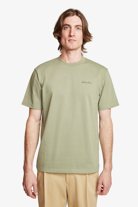 Image of T-Shirts. Product name - Riviera Olive in Olive colour by brand - Anthony Squires