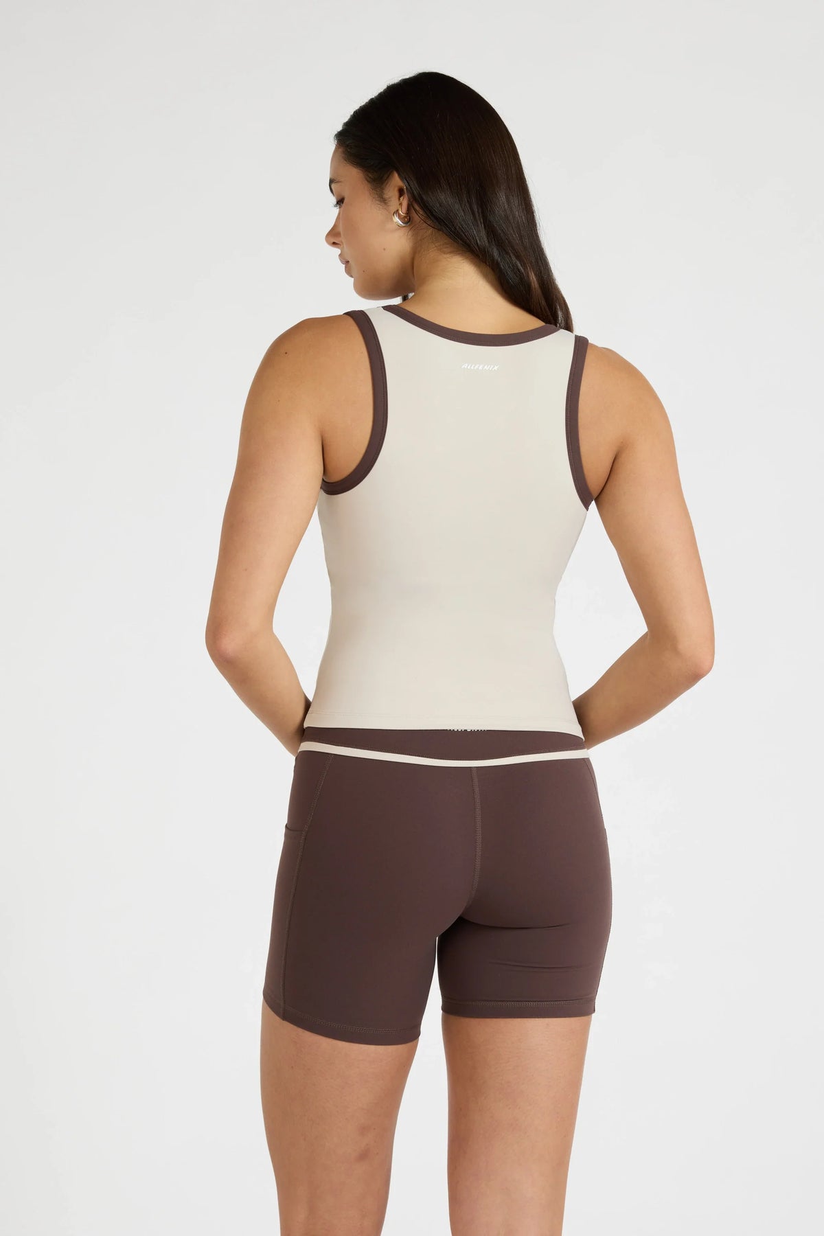 ALLFENIX CloudCore Contrast Bind Racer Tank (Stone)