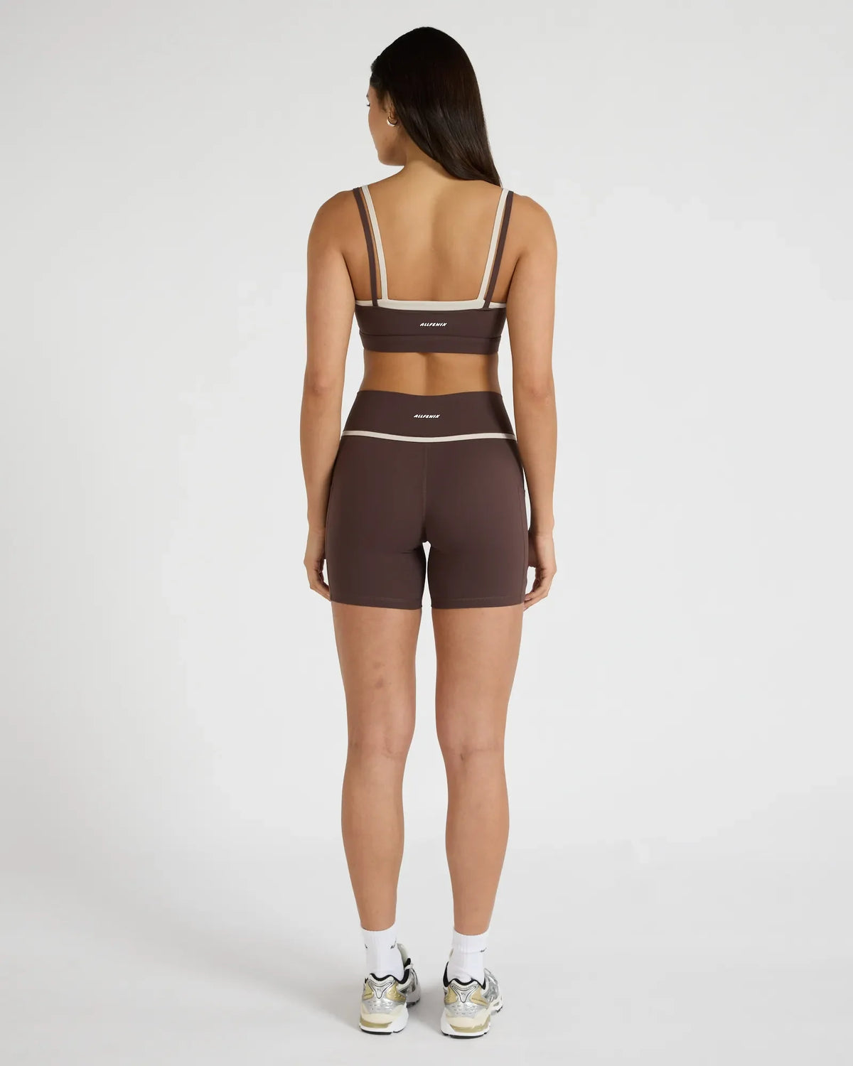 ALLFENIX CloudCore Double Layer Contrast Sports Bra (Espresso)