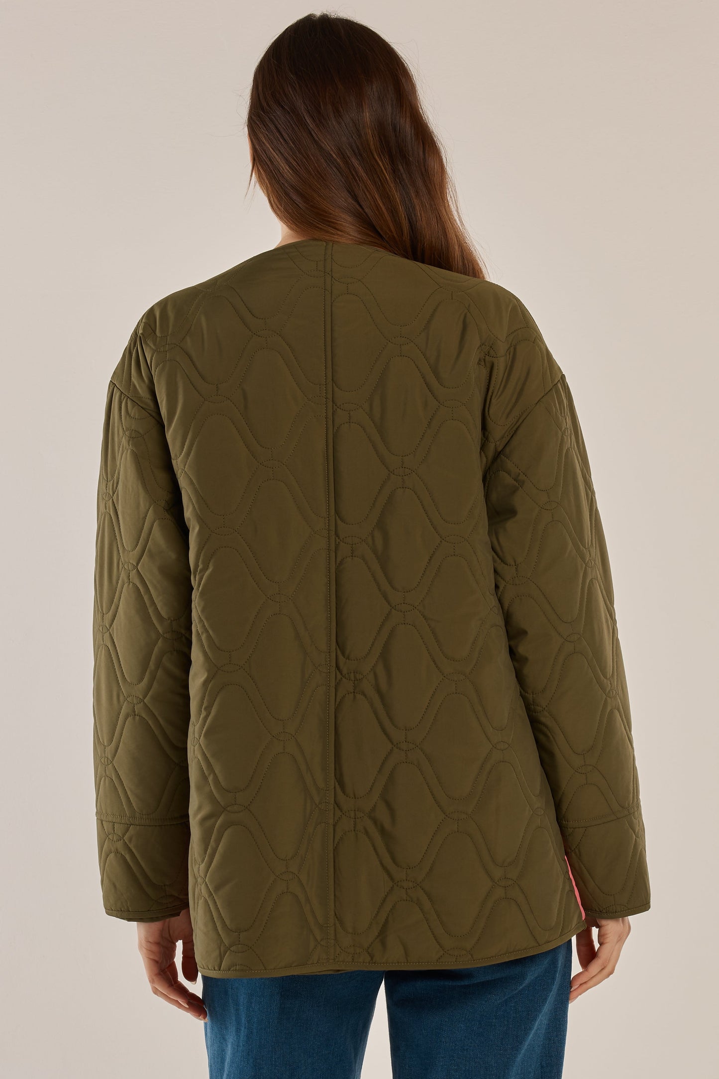 Betty Basics Quincy Jacket (Khaki/Pink)
