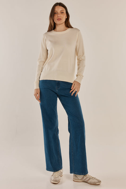 Betty Basics Louis Sweater (Cream)