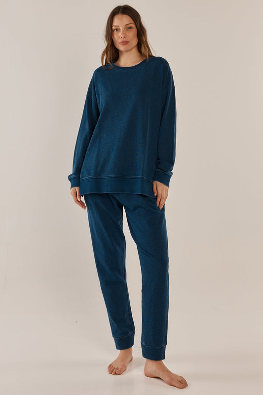 Image of a model wearing Pants. Productname: Betty Basics Heidi Pant Indigo Wash in Indigo Wash colour by brand - Betty Basics