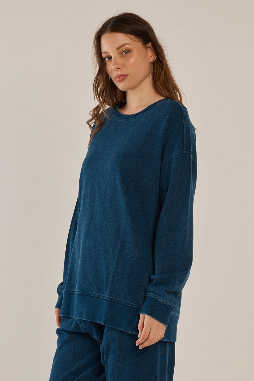 Betty Basics Easy Crew Sweat (Indigo Wash)