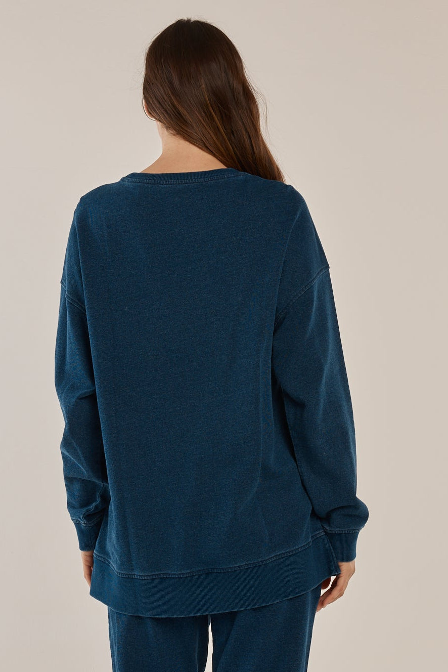 Betty Basics Easy Crew Sweat (Indigo Wash)