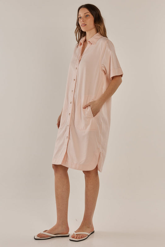 Image of Dresses. Productname: Betty Basics Dawson Denim Dress Pink in Pink colour by brand - Betty Basics