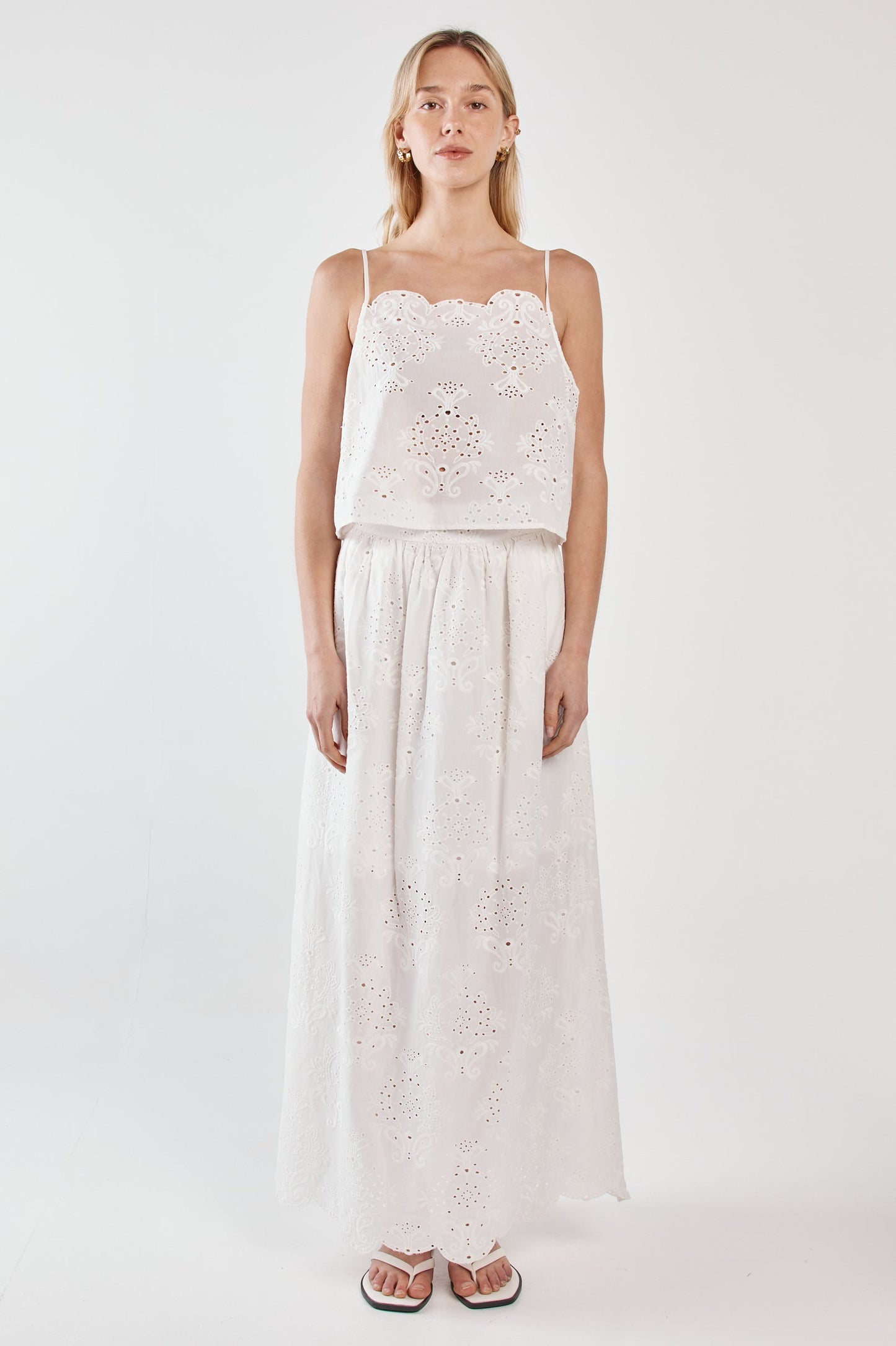 Sass Clothing Ani Full Skirt (White)