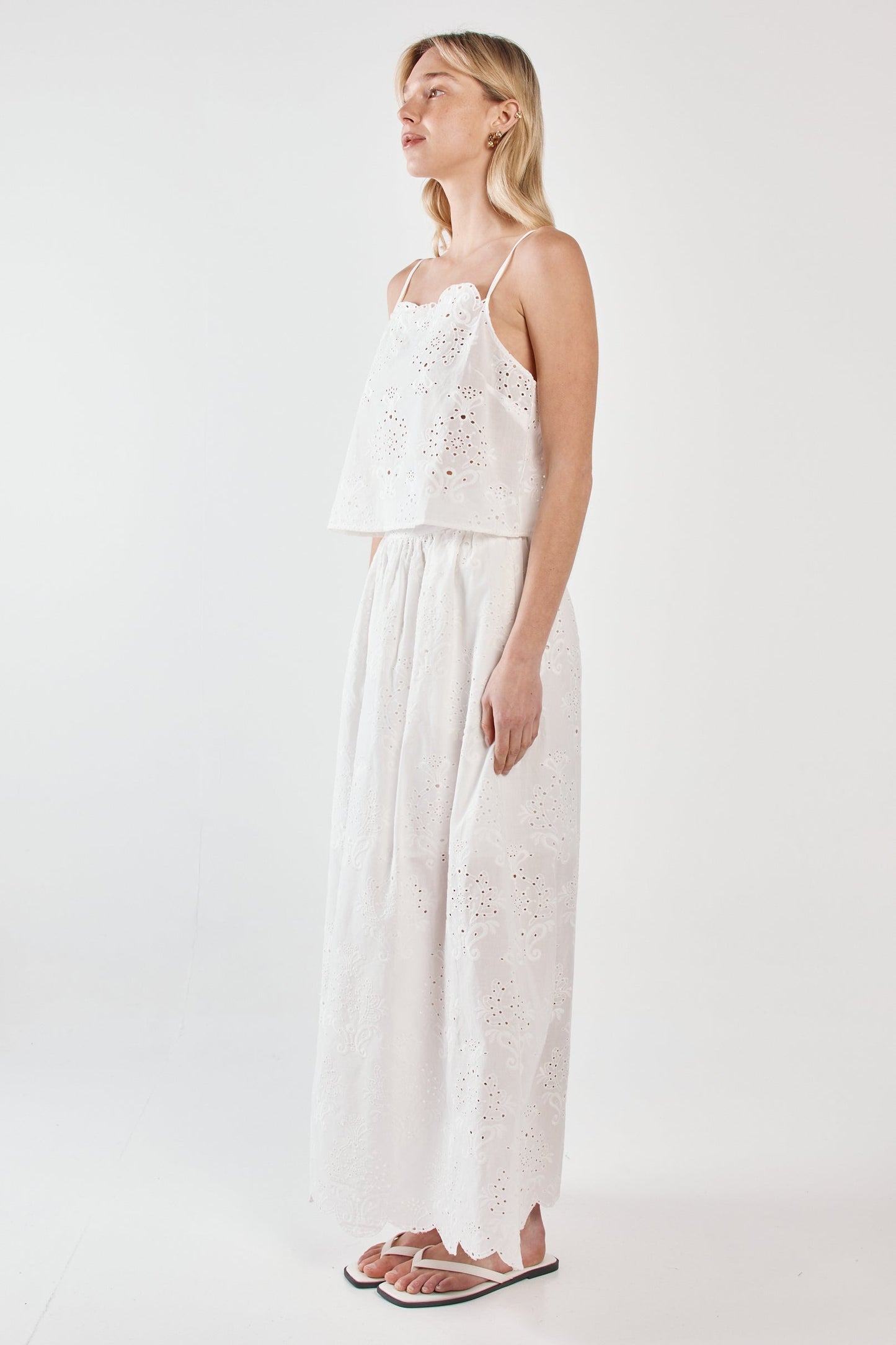 Sass Clothing Ani Full Skirt (White)