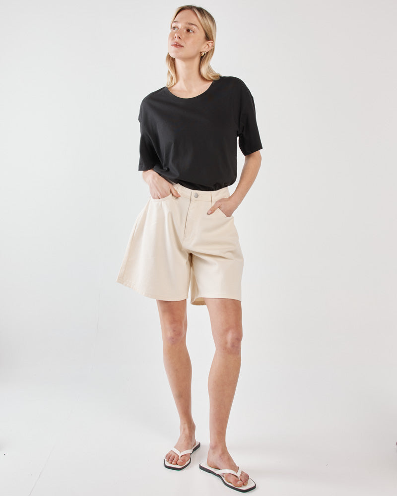 Sass Clothing Sabine Denim Shorts (Parchment Wash)
