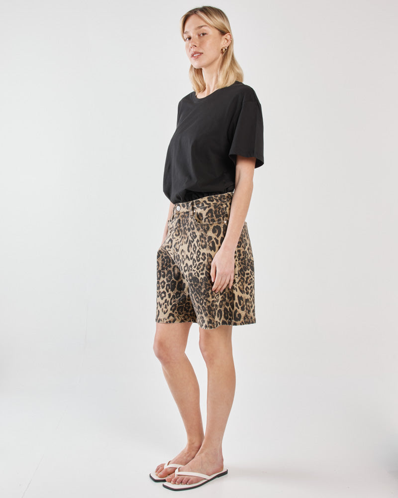 Sass Clothing Sabine Denim Shorts (Animal)