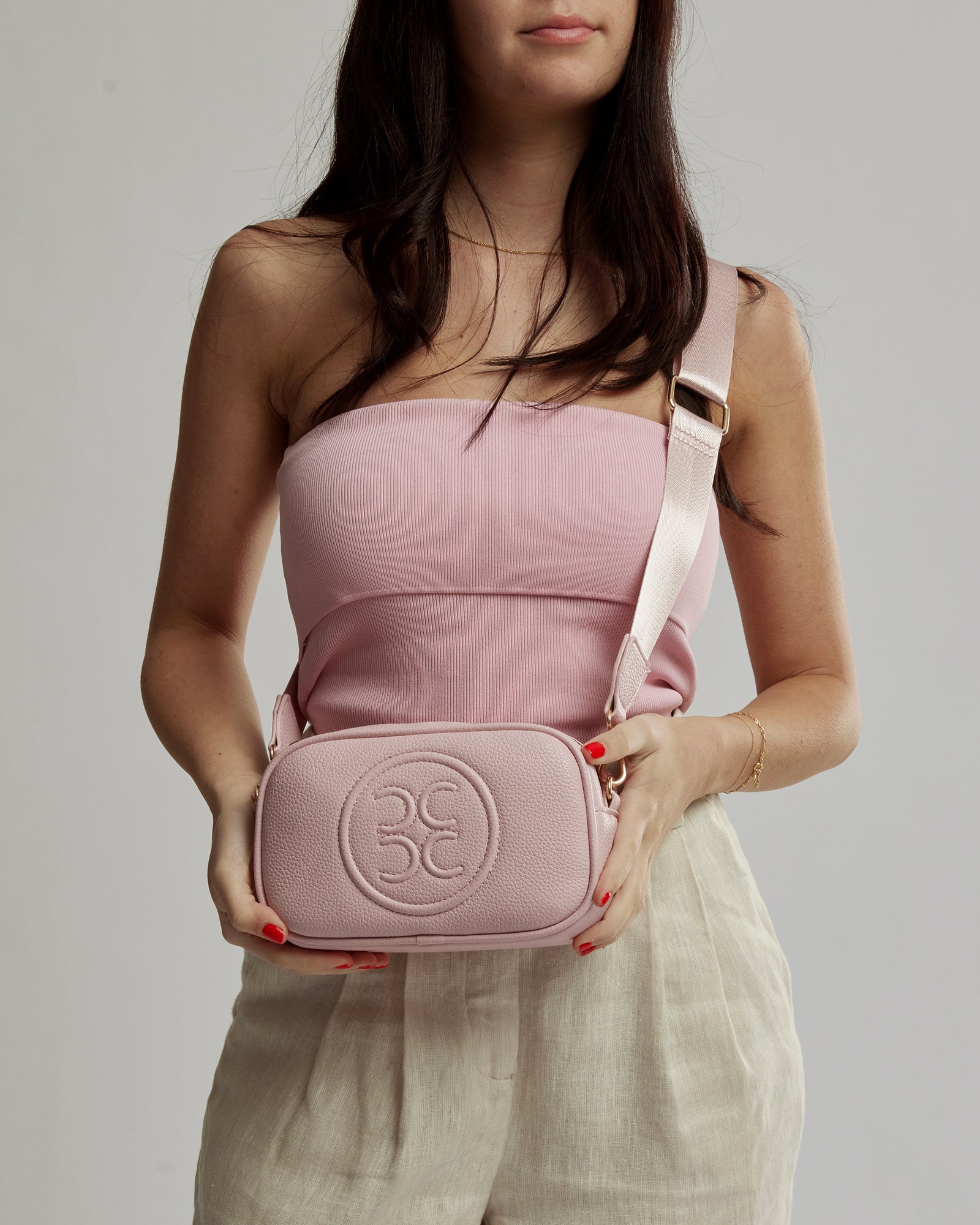Image of Bags. Productname: Colette Fondant Amalia Logo Crossbody in Fondant colour by brand - Colette