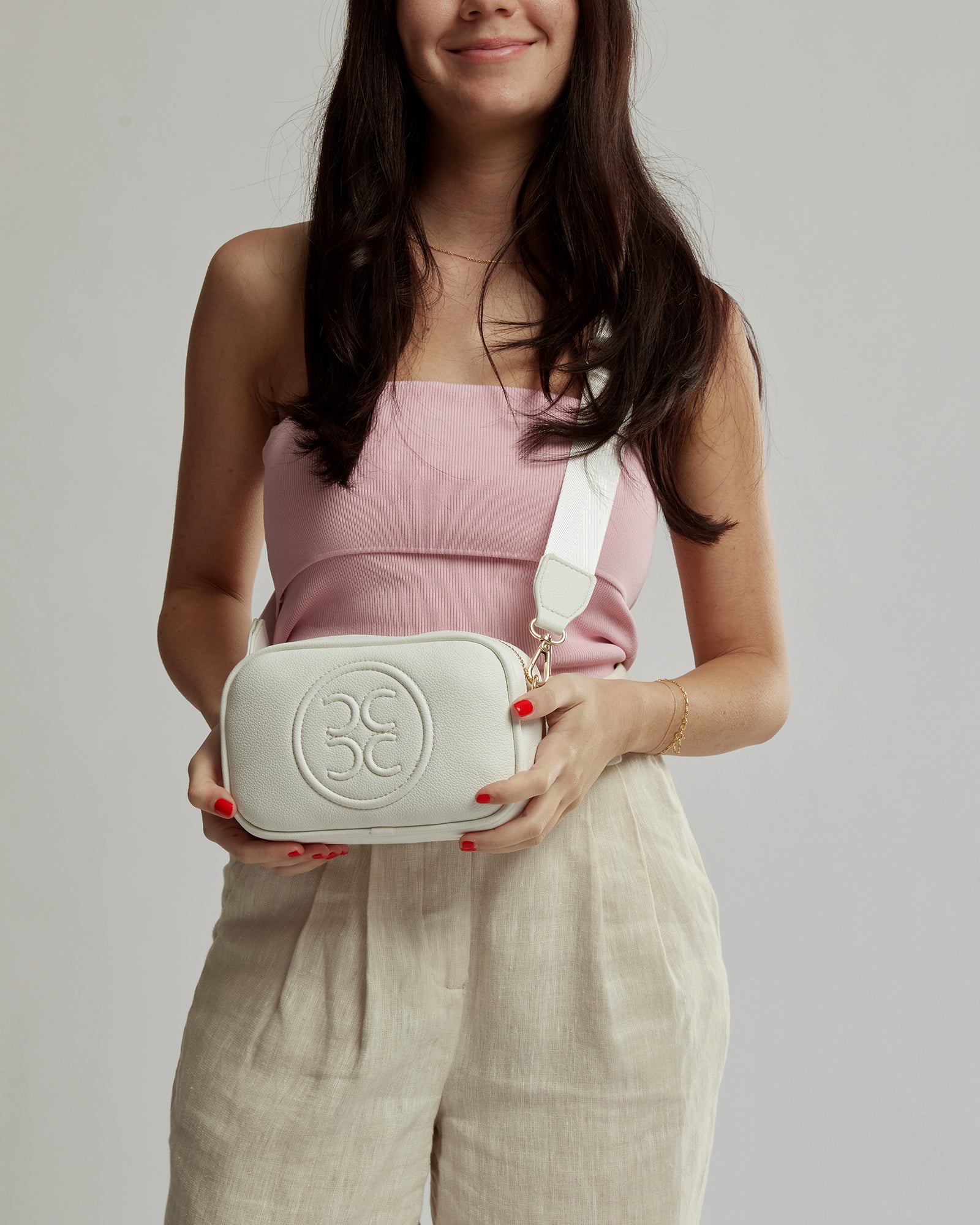 Image of Bags. Productname: Colette White Amalia Logo Crossbody in White colour by brand - Colette