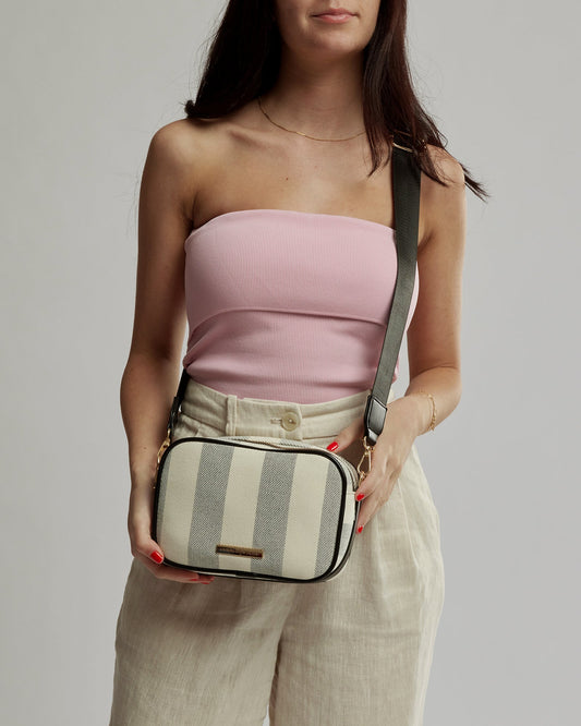 Image of Bags. Productname: Colette Black Selina Canvas Crossbody in Black colour by brand - Colette