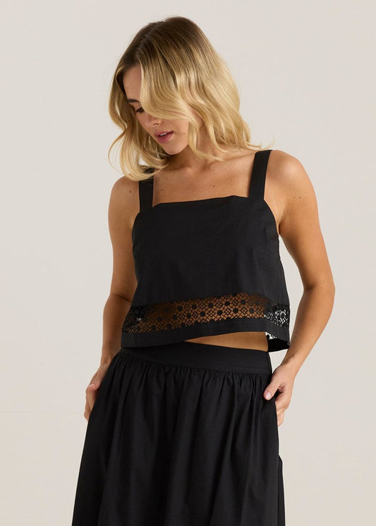 Sass Clothing Nixie Lace Crop (Black)