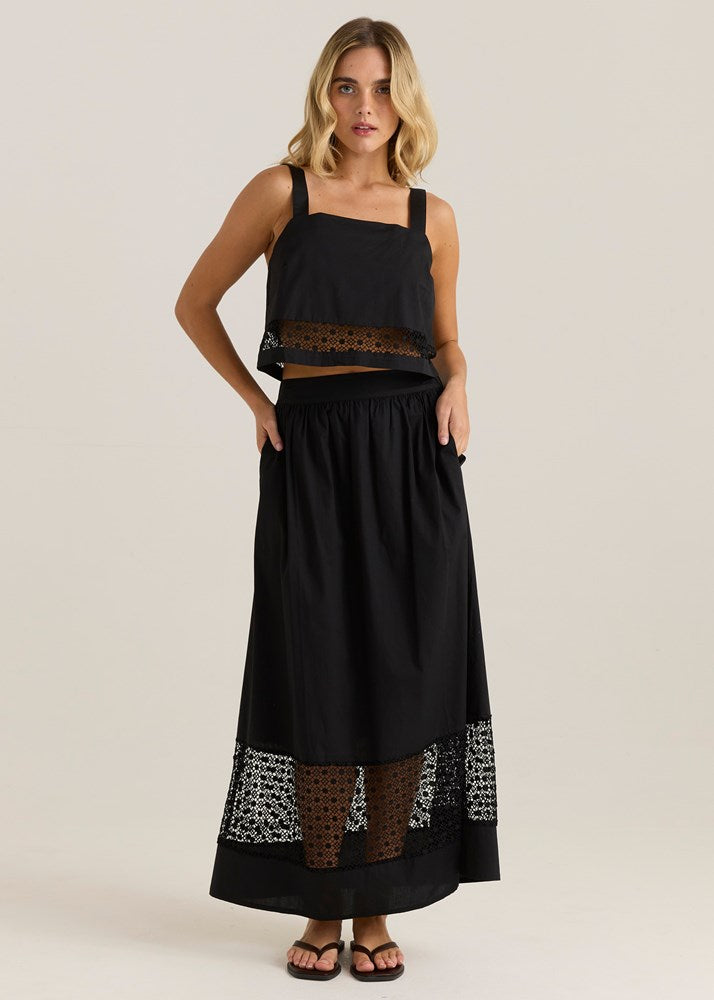 Sass Clothing Nixie Lace Crop (Black)