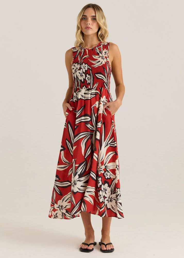 Sass Clothing Anella Tank Dress (Asperula Floral)
