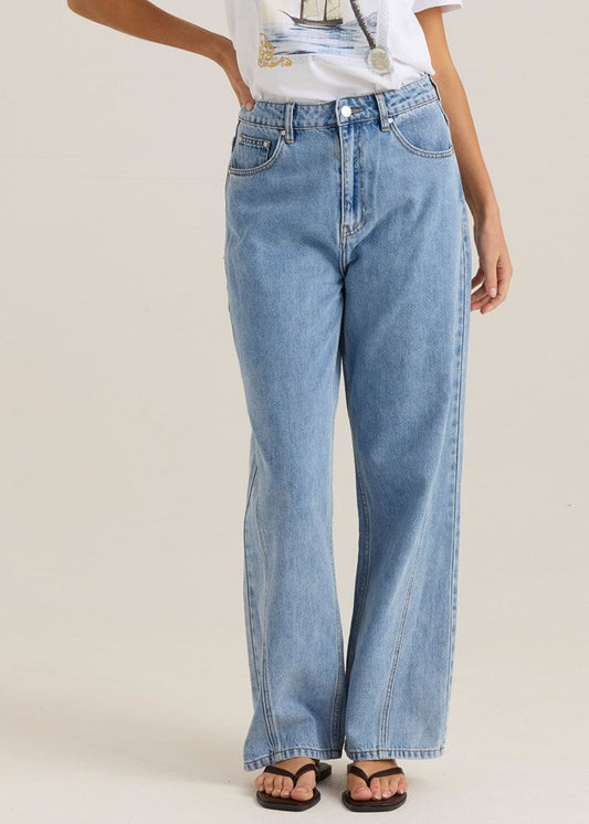 Sass Clothing Nuala Wide Leg Jean (90'S Blue Wash)