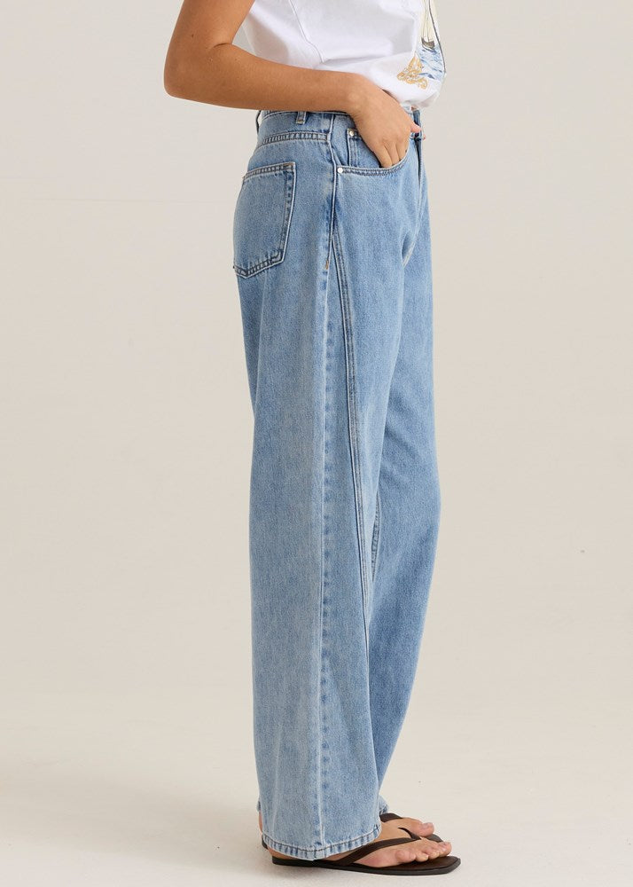 Sass Clothing Nuala Wide Leg Jean (90'S Blue Wash)