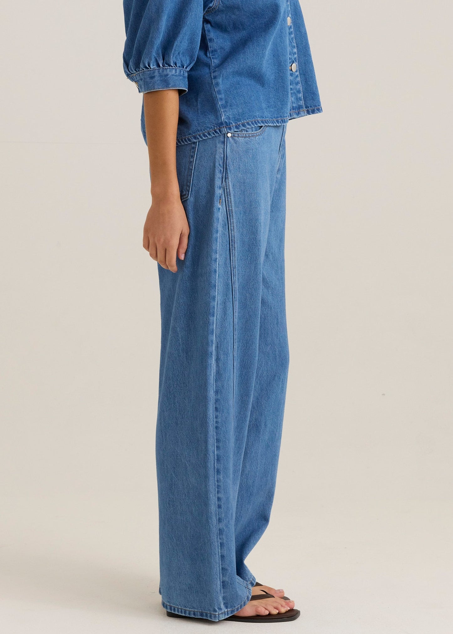 Sass Clothing Nuala Wide Leg Jean (Classic Blue Wash)