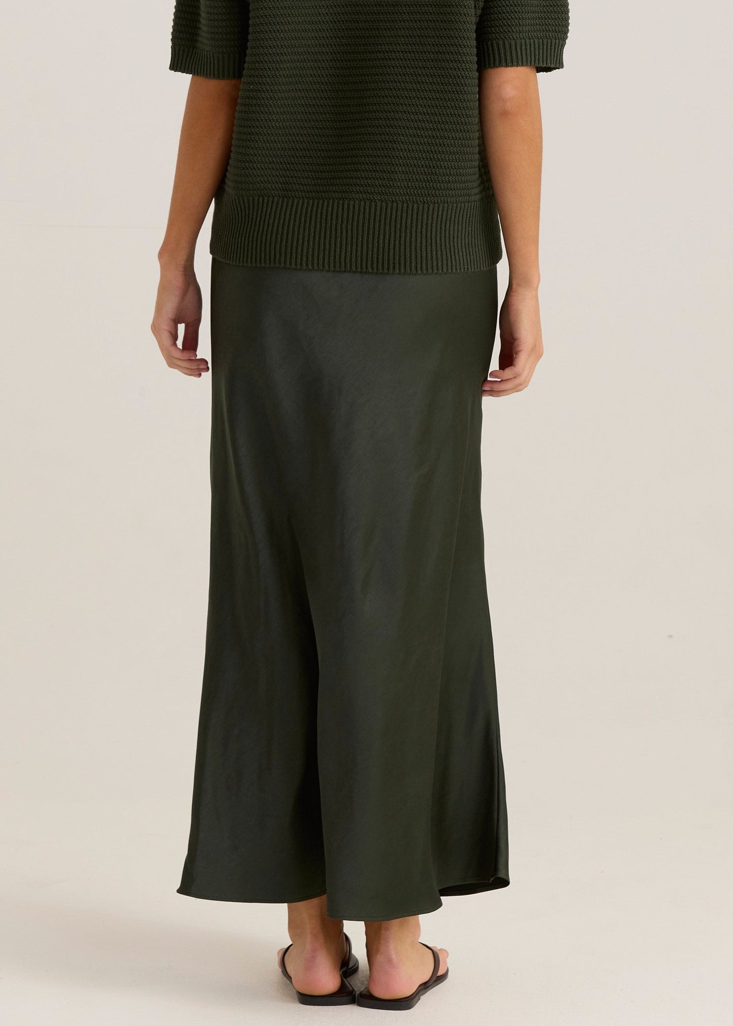Sass Clothing Jasper Slip Skirt (Olive)