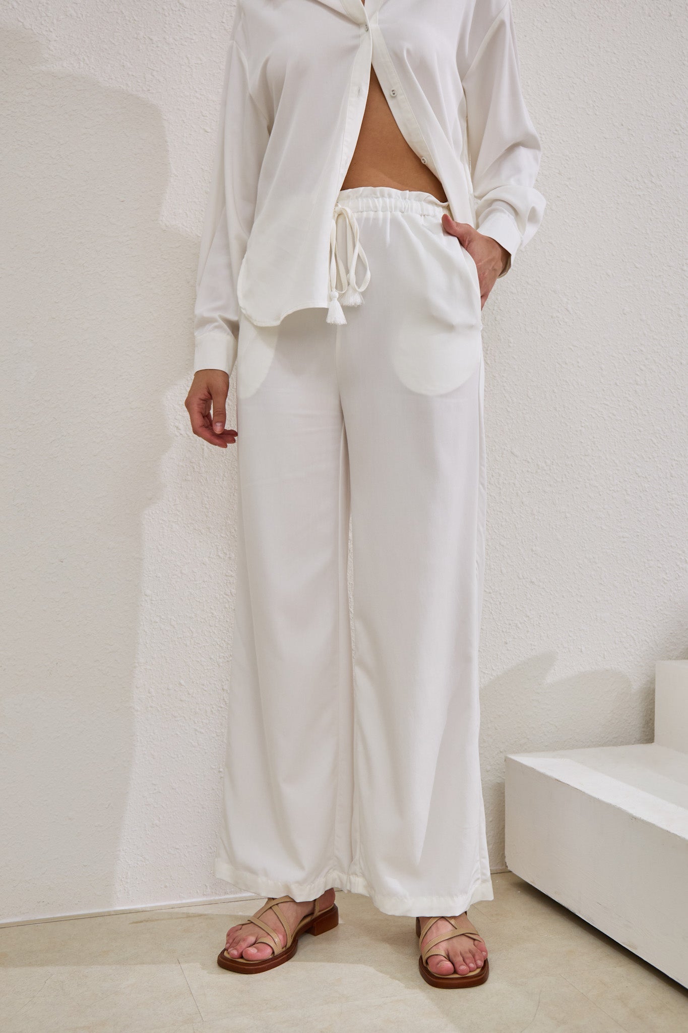 Heychic Page Cupro Pants (White)