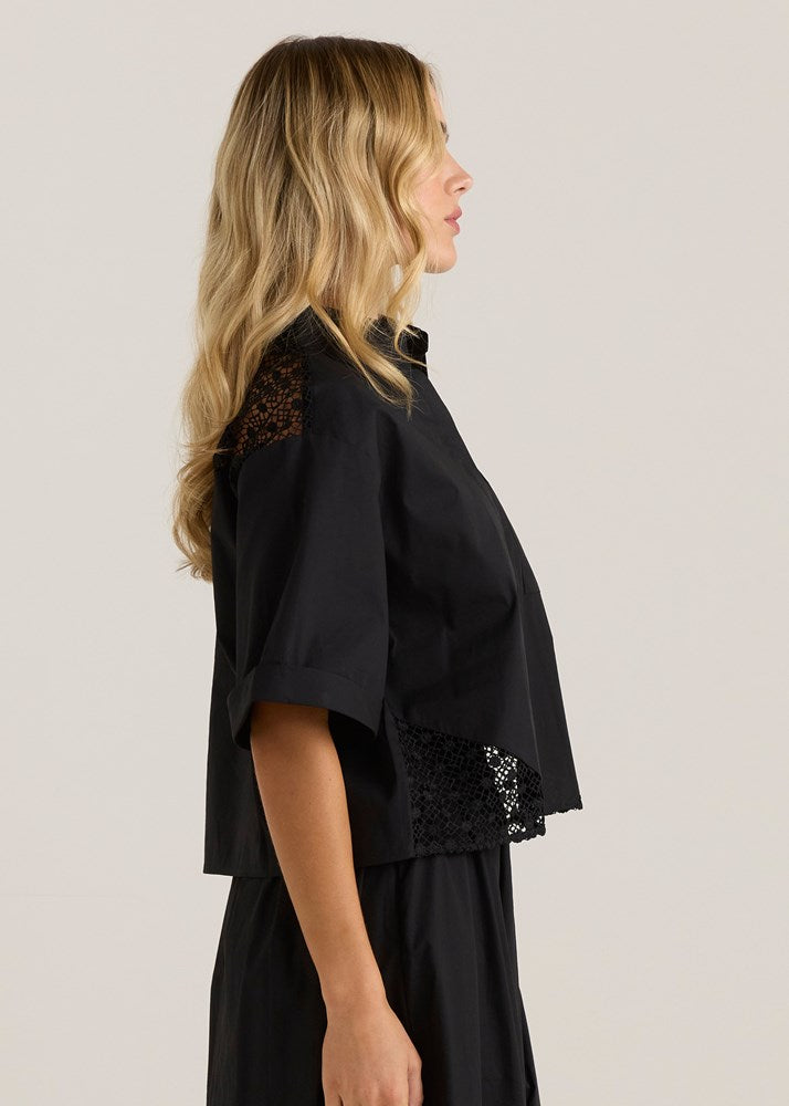 Sass Clothing Nixie Lace Shirt (Black)