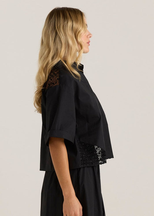 Sass Clothing Nixie Lace Shirt (Black)