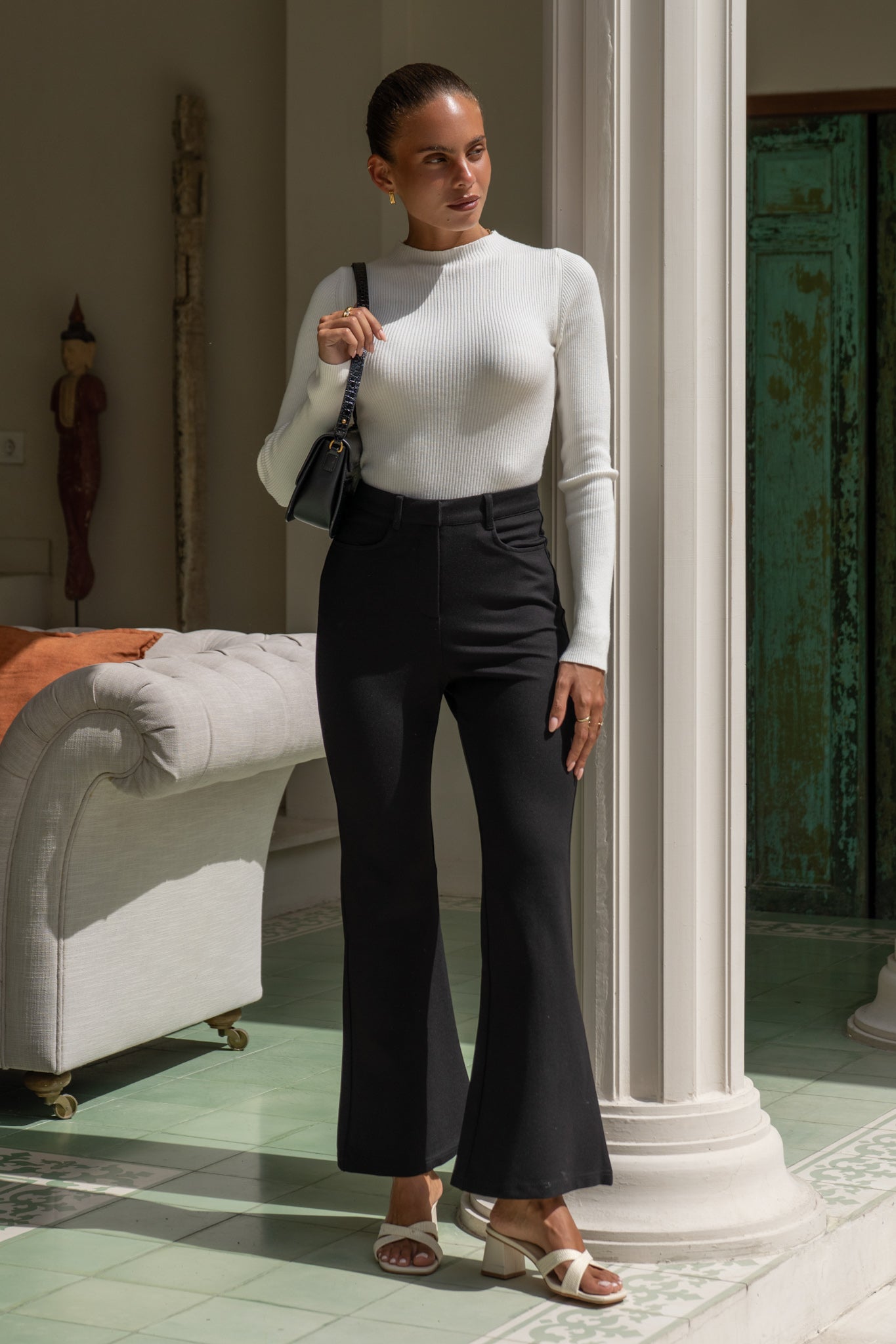 Heychic Jensen Flared Pants (Black)