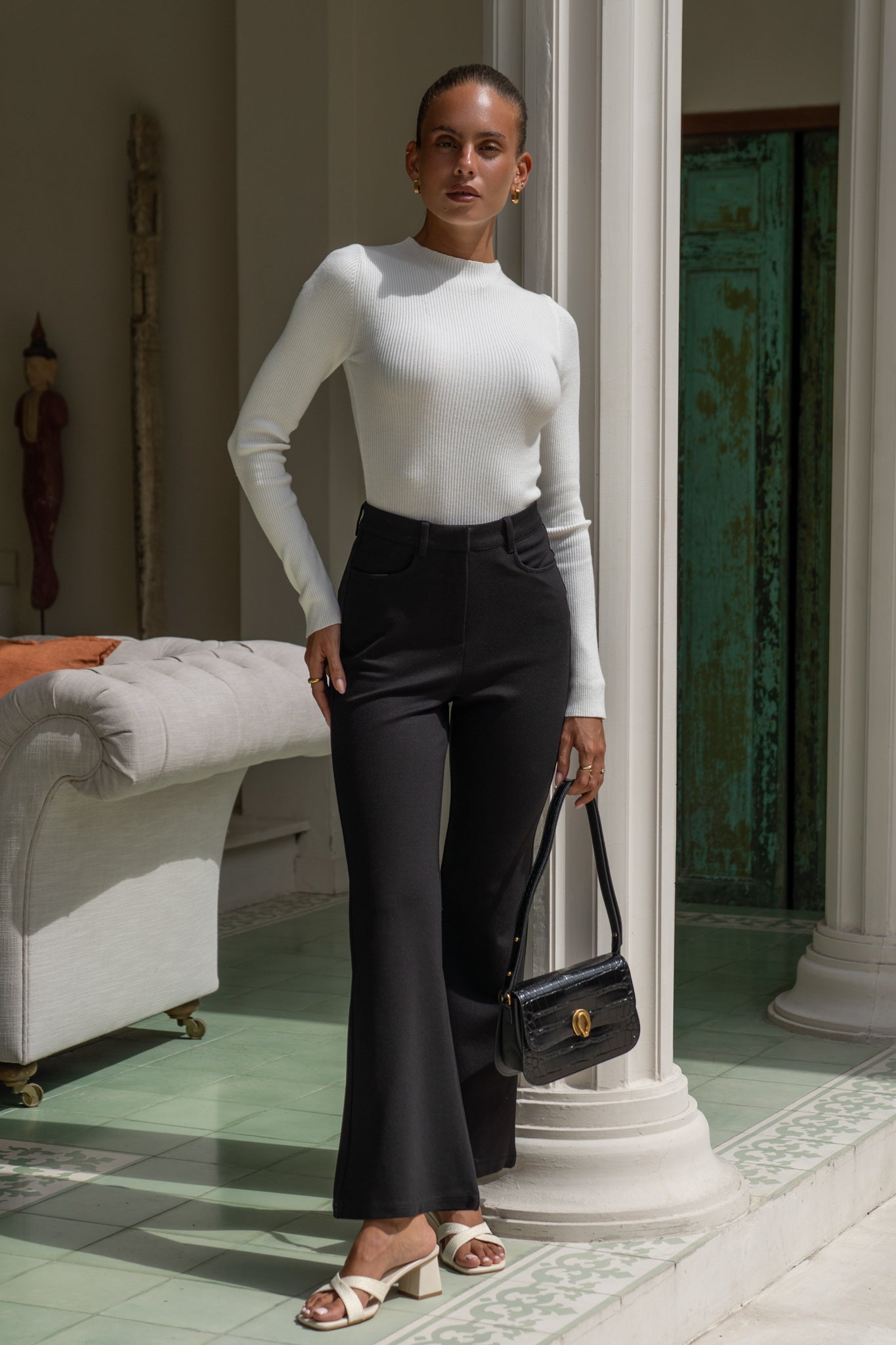 Heychic Jensen Flared Pants (Black)
