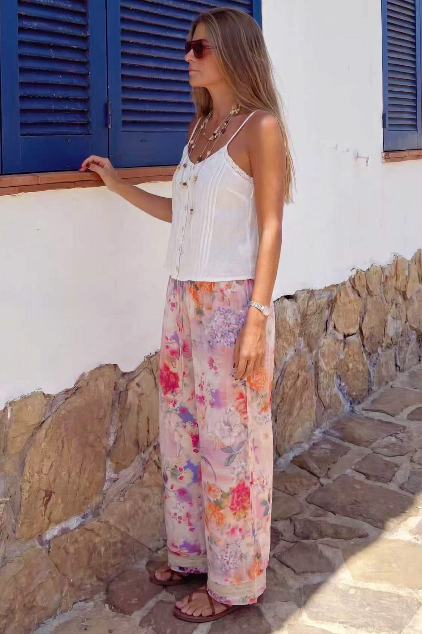 HEYCHIC Elani Pink Pants (Floral)
