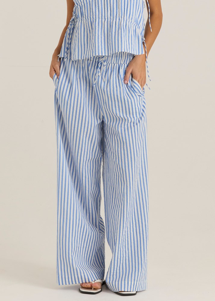 Sass Clothing Aziza Pant Blue/White Stripe (Blue/ White Stripe)