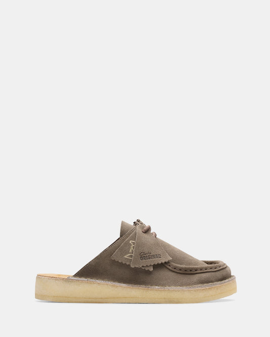 Image of Sandals. Productname: Dsrtnomad Mule (w) Grey/Sage Suede in Grey, Sage Suede colour by brand - Clarks Originals