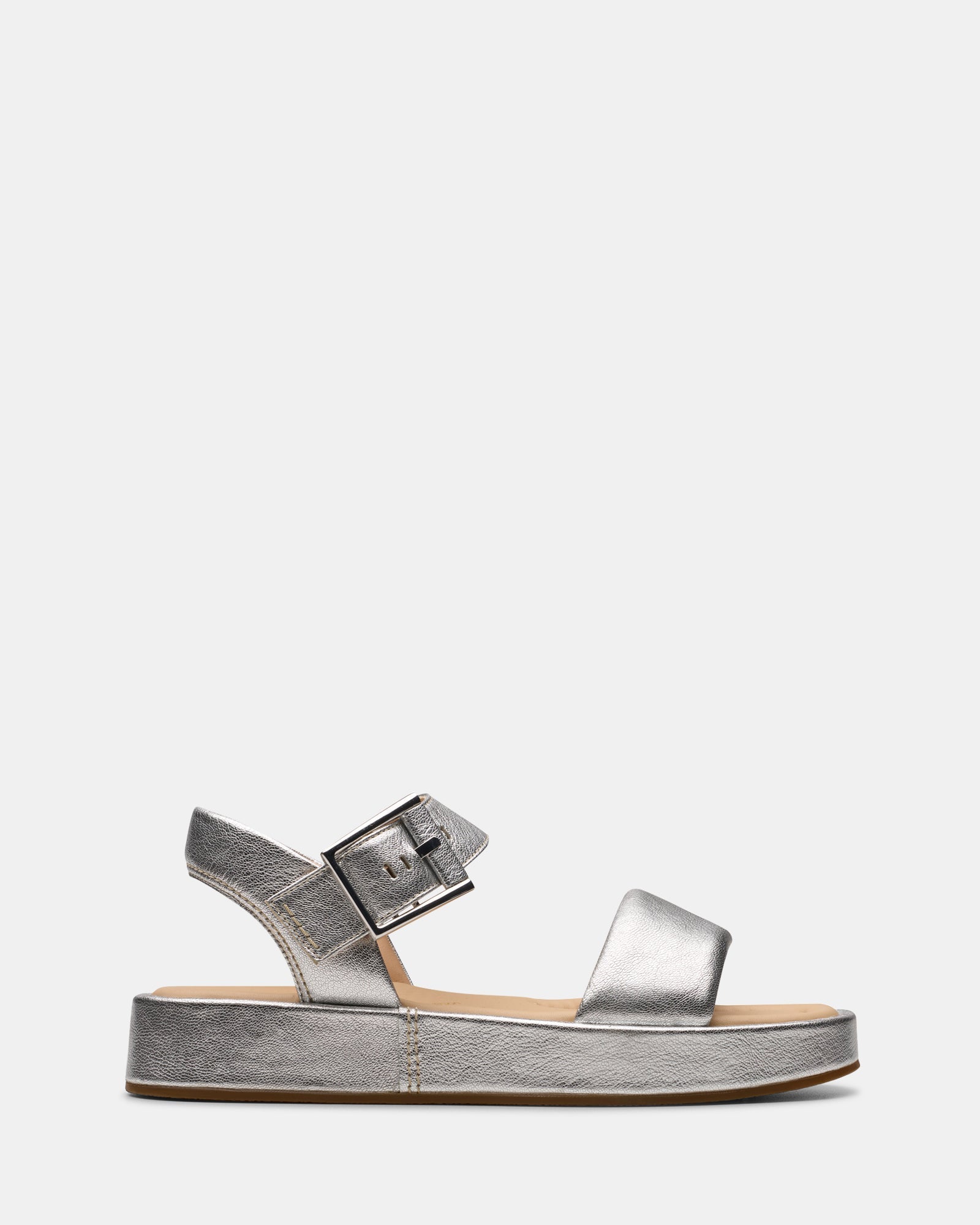 Image of Sandals. Productname: Alda Strap Silver Leather in Silver Leather colour by brand - Clarks