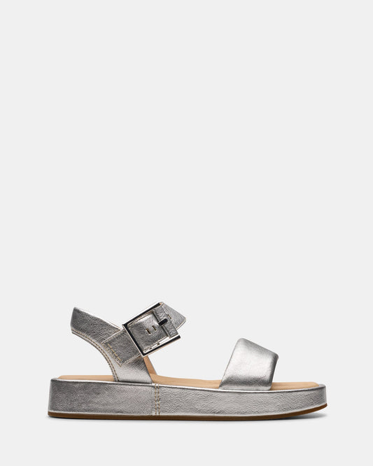 Image of Sandals. Productname: Alda Strap Silver Leather in Silver Leather colour by brand - Clarks