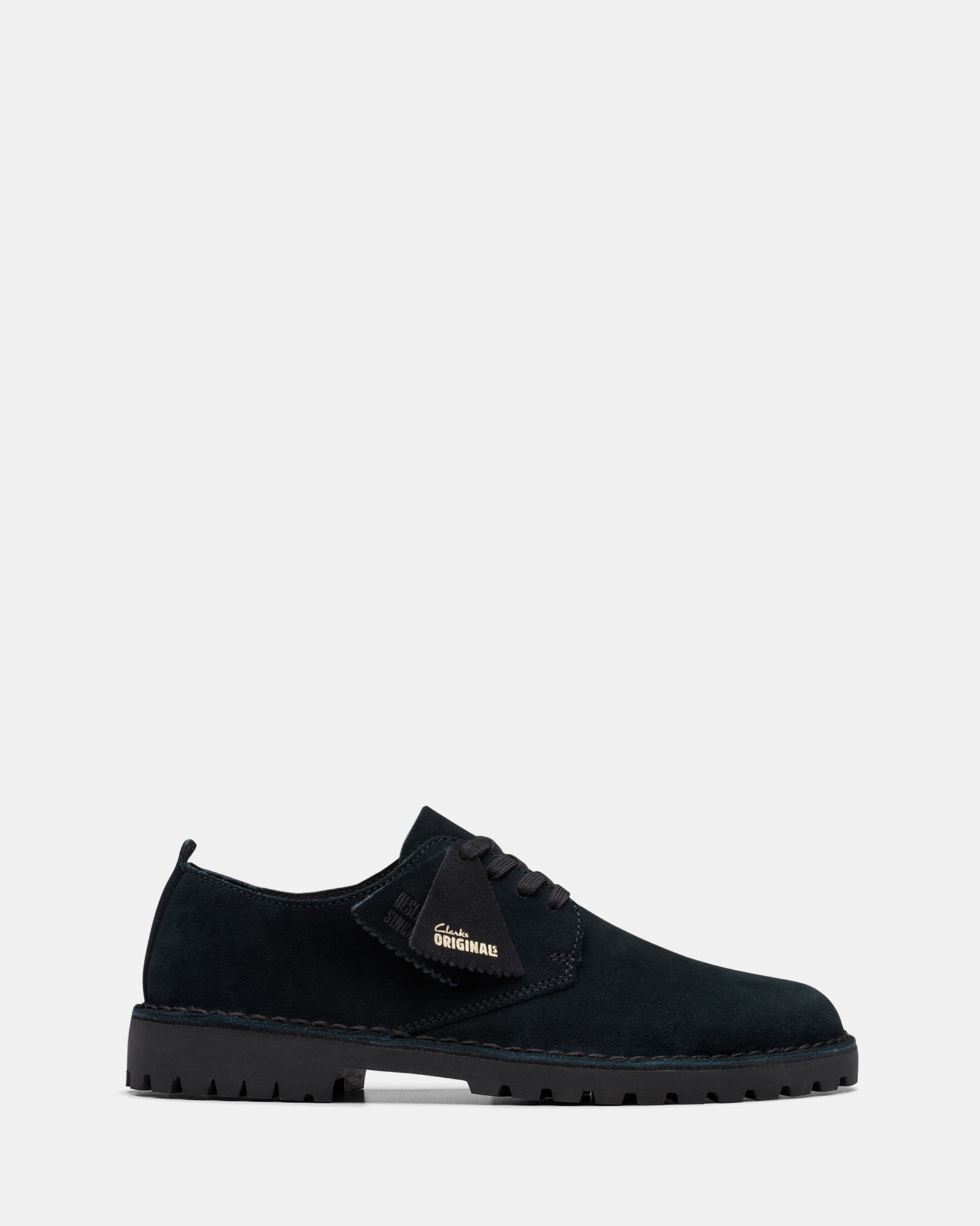 Image of Footwear. Productname: Desert Rock Lo Black Suede in Black Suede colour by brand - Clarks Originals