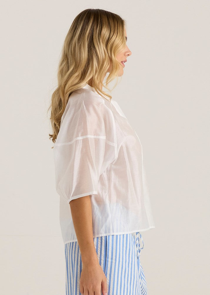 Sass Clothing Wilder Seam Blouse (White)