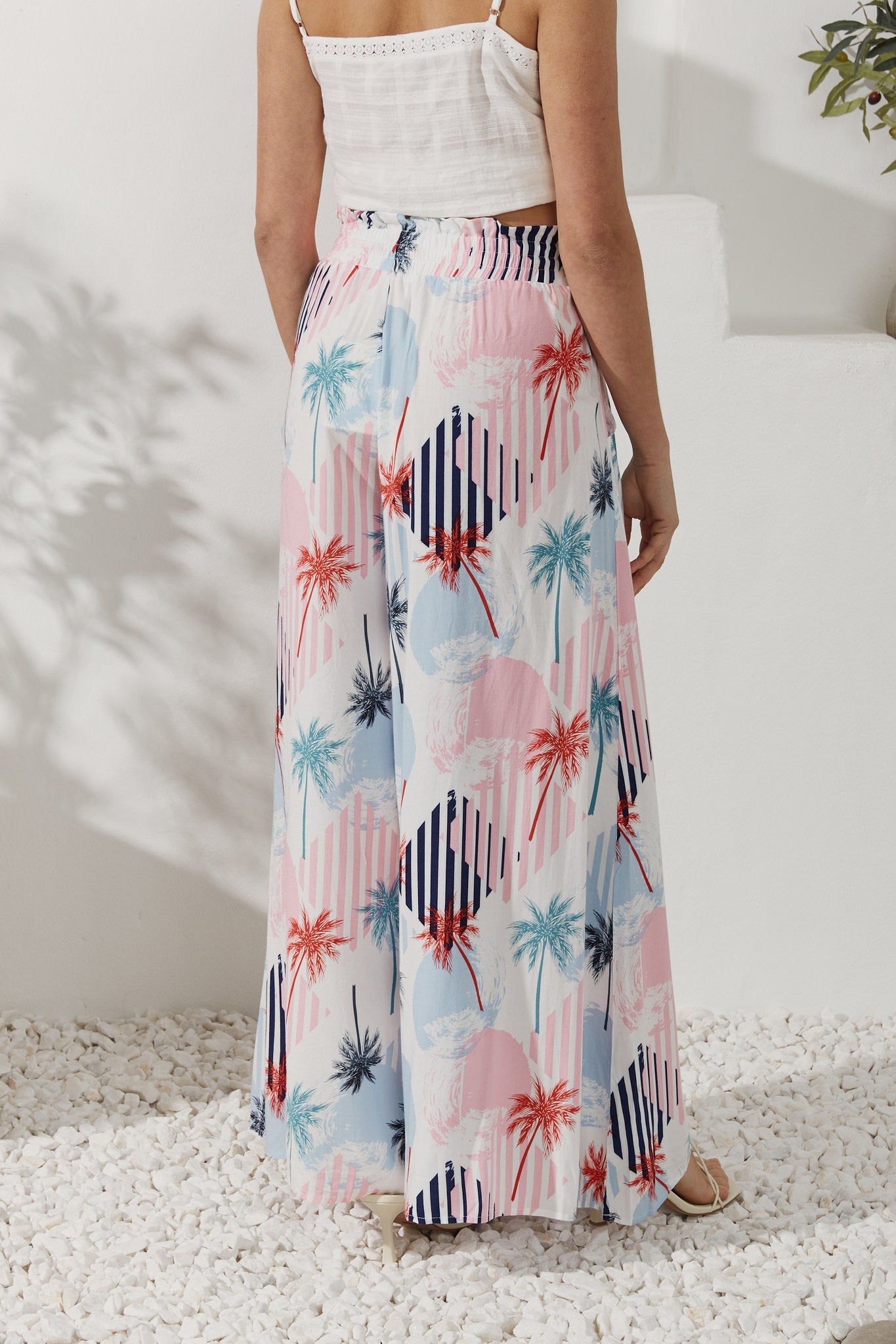 Heychic Maluhia Tropical Wide Leg Pants (Blue)