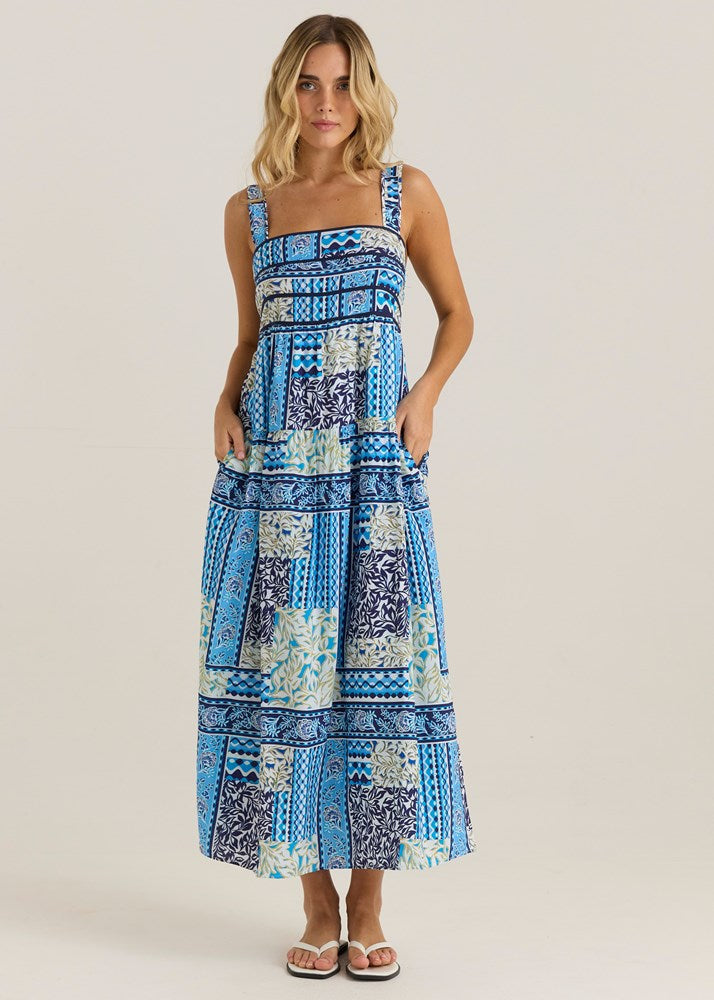 Sass Clothing Isra Midi Dress (Sea Meadow)