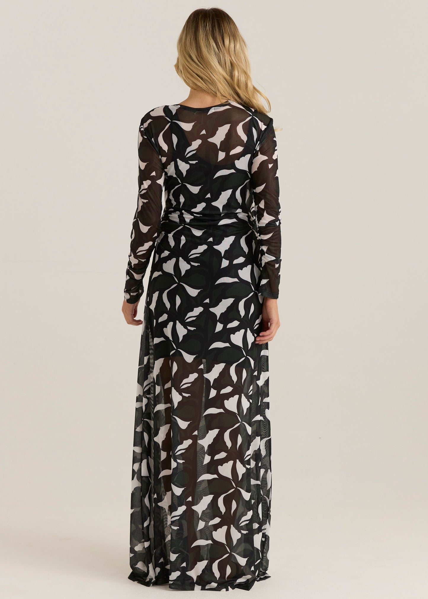 Sass Clothing Tarni Mesh Dress (Iris Abstract Print)