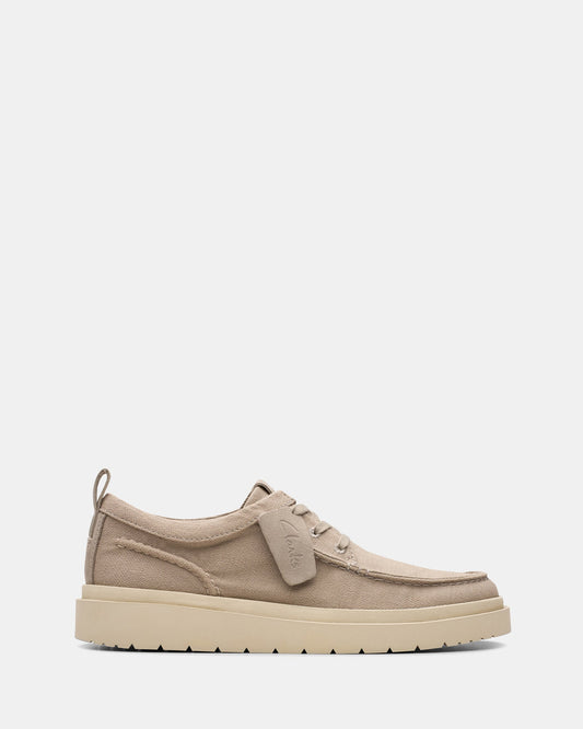 Image of Footwear. Productname: Polden Moc Grey Canvas in Grey Canvas colour by brand - Clarks