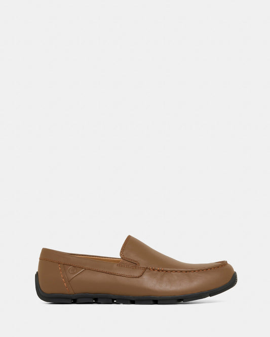 Image of Flats. Productname: Somoc On Brown Leather in Brown Leather colour by brand - Clarks