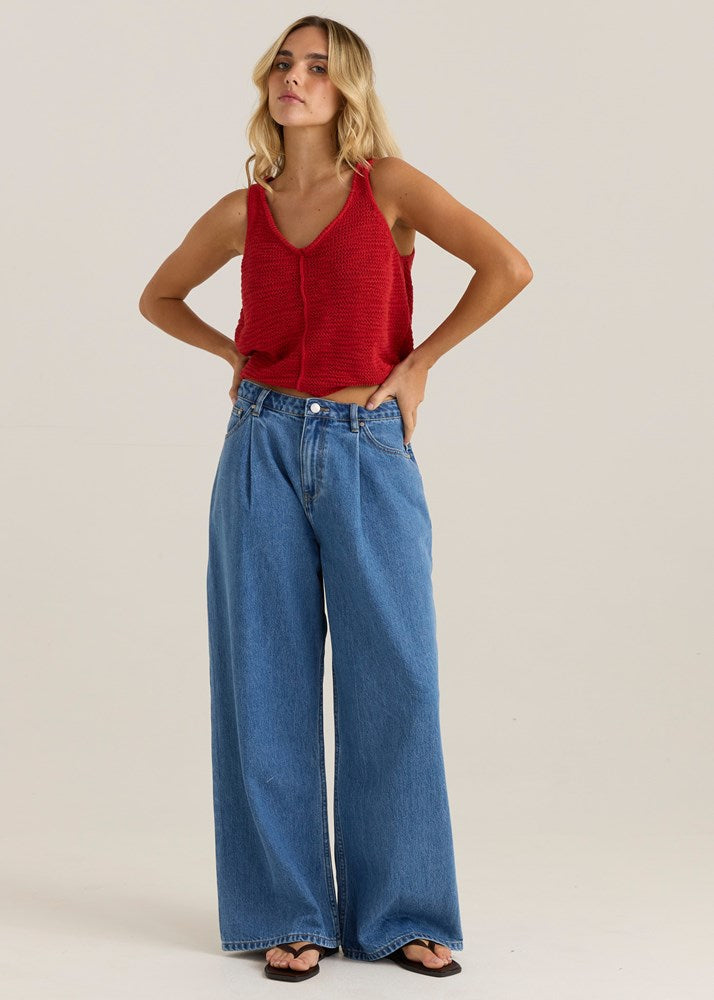Sass Clothing Penn Knit Top (Rust Red)