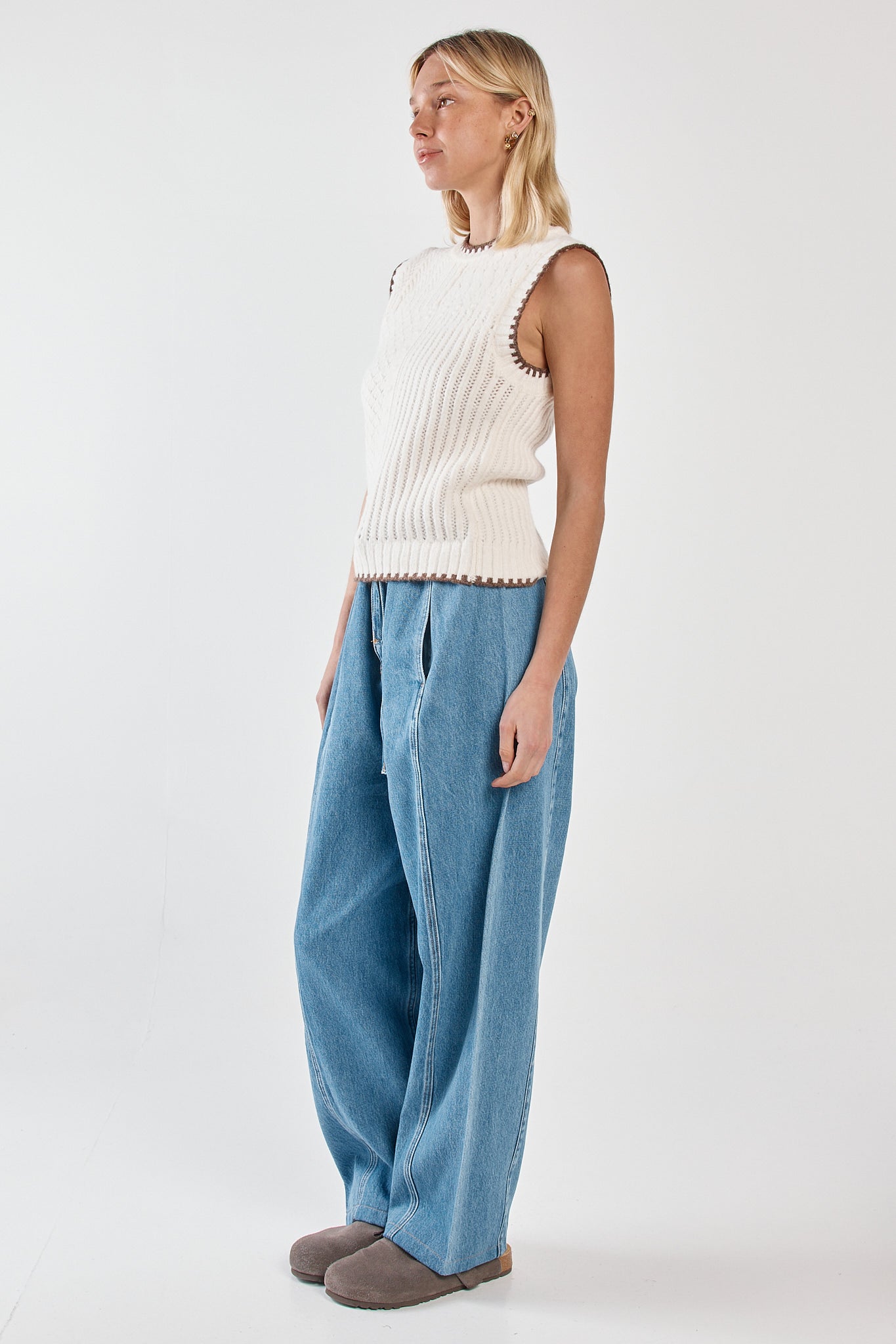 Sass Clothing Aveline Barrel Leg Jean (Classic Blue)